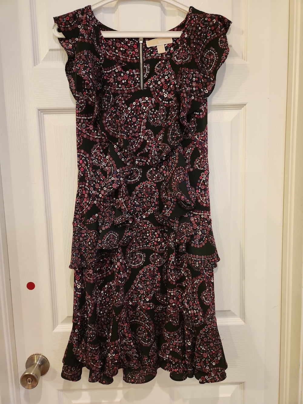 🌸MICHA Michael Kors Floral Ruffle Dress | Zip Back| Feminine Chic | Size S 🌸